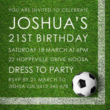 Ref 21st-103 Soccer invitation